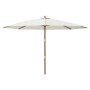 Garden umbrella with sand-colored wooden pole 400x273 cm by vidaXL, Umbrellas - Ref: Foro24-363175, Price: 125,99 €, Discount: %