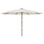 Garden umbrella with sand-colored wooden pole 400x273 cm by vidaXL, Umbrellas - Ref: Foro24-363175, Price: 125,99 €, Discount: %