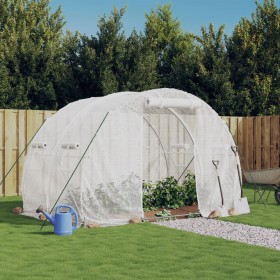 Greenhouse with white steel structure 6 m² 3x2x2 m by vidaXL, Greenhouses - Ref: Foro24-364079, Price: 118,99 €, Discount: %