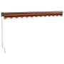 Toldo retráctil aluminio y tela naranja y marrón 3x2,5 m de vidaXL, Toldos - Ref: Foro24-3154466, Precio: 252,99 €, Descuento: %