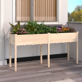 Planter with solid fir wood lining 161x45x76 cm by vidaXL, Pots and planters - Ref: Foro24-364236, Price: 82,99 €, Discount: %