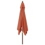 Garden umbrella with terracotta wooden pole 300x300x273cm by vidaXL, Umbrellas - Ref: Foro24-363196, Price: 90,99 €, Discount: %