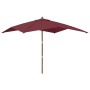 Burgundy red wooden pole garden umbrella 300x300x273 cm by vidaXL, Umbrellas - Ref: Foro24-363195, Price: 79,42 €, Discount: %