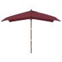 Burgundy red wooden pole garden umbrella 300x300x273 cm by vidaXL, Umbrellas - Ref: Foro24-363195, Price: 79,42 €, Discount: %