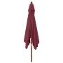 Burgundy red wooden pole garden umbrella 300x300x273 cm by vidaXL, Umbrellas - Ref: Foro24-363195, Price: 79,42 €, Discount: %