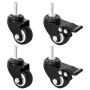 Planter wheels 4 pcs black iron 8x3.5x8 cm by vidaXL, Pots and planters - Ref: Foro24-364281, Price: 16,37 €, Discount: %