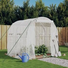 Greenhouse with white steel structure 4 m² 2x2x2 m by vidaXL, Greenhouses - Ref: Foro24-364075, Price: 88,11 €, Discount: %