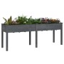 Planter with solid gray fir wood lining 203x53x76 cm by vidaXL, Pots and planters - Ref: Foro24-364241, Price: 129,08 €, Disc...