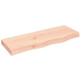 Untreated solid oak wood wall shelf 80x30x(2-6) cm by vidaXL, Shelves and shelves - Ref: Foro24-363544, Price: 55,99 €, Disco...