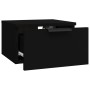 Black wall bedside table 34x30x20 cm by vidaXL, Lockers and storage cabinets - Ref: Foro24-811378, Price: 31,01 €, Discount: %