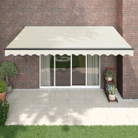 Cream automatic retractable awning 4.5x3 m by vidaXL, Awnings - Ref: Foro24-3154504, Price: 364,21 €, Discount: %