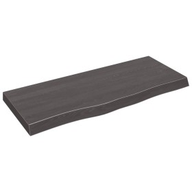 Wall shelf made of dark brown treated oak wood, 100x40x(2-6)cm by vidaXL, Shelves and shelves - Ref: Foro24-363805, Price: 11...