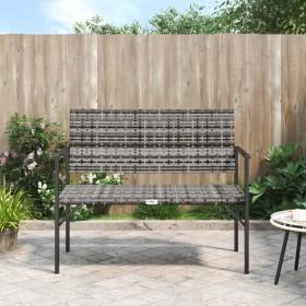 2-Sitzer-Gartenbank aus grauem synthetischem Rattan von vidaXL, Gartenbänke - Ref: Foro24-364122, Preis: 86,99 €, Rabatt: %