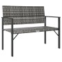 2-seater garden bench gray synthetic rattan by vidaXL, garden benches - Ref: Foro24-364122, Price: 86,99 €, Discount: %