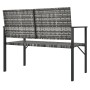 2-seater garden bench gray synthetic rattan by vidaXL, garden benches - Ref: Foro24-364122, Price: 86,99 €, Discount: %