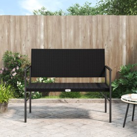 2-seater garden bench black synthetic rattan by vidaXL, garden benches - Ref: Foro24-364121, Price: 98,03 €, Discount: %