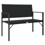 2-seater garden bench black synthetic rattan by vidaXL, garden benches - Ref: Foro24-364121, Price: 98,99 €, Discount: %