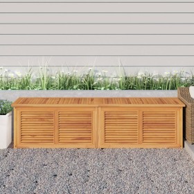 Garden storage box with solid teak bag 200x50x53 cm by vidaXL, Outdoor storage boxes - Ref: Foro24-363274, Price: 568,99 €, D...