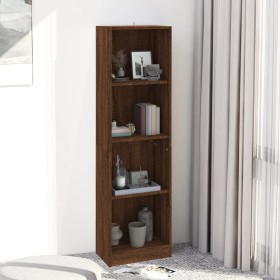 4-tier oak brown plywood shelf 40x24x143 cm by vidaXL, Bookcases and shelves - Ref: Foro24-816067, Price: 54,92 €, Discount: %