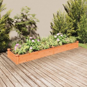 Flowerbed planter with brown fir wood lining 240x60x25 cm by vidaXL, Pots and planters - Ref: Foro24-364299, Price: 70,99 €, ...