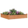 Flowerbed planter lined with solid brown fir wood 120x120x25cm by vidaXL, Pots and planters - Ref: Foro24-364293, Price: 51,7...