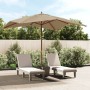 Sombrilla de jardín poste de madera gris taupé 300x300x273 cm de vidaXL, Sombrillas - Ref: Foro24-363194, Precio: 79,92 €, De...