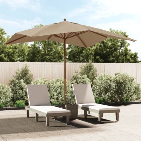 Sonnenschirm grau taupe Holzstange 300x300x273 cm von vidaXL, Sonnenschirme - Ref: Foro24-363194, Preis: 79,99 €, Rabatt: %