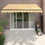 Yellow and white automatic retractable awning 3x2.5 m by vidaXL, Awnings - Ref: Foro24-3154506, Price: 360,52 €, Discount: %