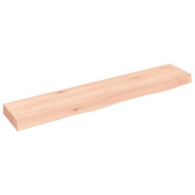 Untreated solid oak wood wall shelf 100x20x6 cm by vidaXL, Shelves and shelves - Ref: Foro24-363559, Price: 65,99 €, Discount: %