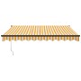 Yellow and white automatic retractable awning 3x2.5 m by vidaXL, Awnings - Ref: Foro24-3154506, Price: 360,52 €, Discount: %