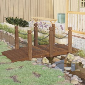 Gartenbrücke mit Ketten aus massivem Tannenholz 150x67x56cm von vidaXL, Gartenbrücken - Ref: Foro24-363358, Preis: 124,29 €, ...