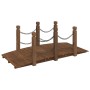 Gartenbrücke mit Ketten aus massivem Tannenholz 150x67x56cm von vidaXL, Gartenbrücken - Ref: Foro24-363358, Preis: 124,29 €, ...