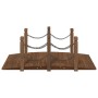 Gartenbrücke mit Ketten aus massivem Tannenholz 150x67x56cm von vidaXL, Gartenbrücken - Ref: Foro24-363358, Preis: 124,29 €, ...