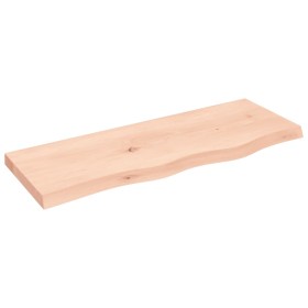 Untreated solid oak wood wall shelf 80x30x(2-4) cm by vidaXL, Shelves and shelves - Ref: Foro24-363543, Price: 45,67 €, Disco...