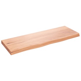 Light brown treated oak wood wall shelf 80x30x(2-4) cm by vidaXL, Shelves and shelves - Ref: Foro24-363663, Price: 47,96 €, D...