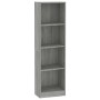 Estantería de 4 niveles contrachapada gris Sonoma 40x24x143 cm de vidaXL, Librerías y estanterías - Ref: Foro24-816066, Preci...