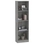 Sonoma gray plywood 4-tier shelving unit 40x24x143 cm by vidaXL, Bookcases and shelves - Ref: Foro24-816066, Price: 47,09 €, ...