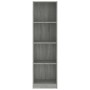 Sonoma gray plywood 4-tier shelving unit 40x24x143 cm by vidaXL, Bookcases and shelves - Ref: Foro24-816066, Price: 47,09 €, ...