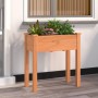 Planter with brown fir wood interior lining 71x37x76 cm by vidaXL, Pots and planters - Ref: Foro24-364231, Price: 65,96 €, Di...