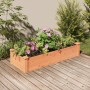 Flowerbed planter lined with solid brown fir wood 120x45x25 cm by vidaXL, Pots and planters - Ref: Foro24-364287, Price: 39,5...