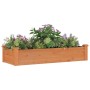 Flowerbed planter lined with solid brown fir wood 120x45x25 cm by vidaXL, Pots and planters - Ref: Foro24-364287, Price: 39,5...