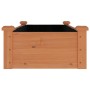 Flowerbed planter lined with solid brown fir wood 120x45x25 cm by vidaXL, Pots and planters - Ref: Foro24-364287, Price: 39,5...