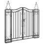 Black wrought iron garden gate 121x8x120 cm by vidaXL, garden gates - Ref: Foro24-363431, Price: 119,72 €, Discount: %