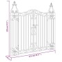 Black wrought iron garden gate 121x8x120 cm by vidaXL, garden gates - Ref: Foro24-363431, Price: 119,72 €, Discount: %