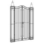 Puerta de jardín de hierro forjado negro 121x8x180 cm de vidaXL, Puertas de jardín - Ref: Foro24-363433, Precio: 183,29 €, De...