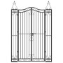 Puerta de jardín de hierro forjado negro 121x8x180 cm de vidaXL, Puertas de jardín - Ref: Foro24-363433, Precio: 183,29 €, De...