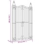 Puerta de jardín de hierro forjado negro 121x8x180 cm de vidaXL, Puertas de jardín - Ref: Foro24-363433, Precio: 183,29 €, De...