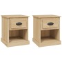 Mesitas de noche 2 uds madera contrachapada roble 39x39x47,5 cm de vidaXL, Mesitas de noche - Ref: Foro24-816135, Precio: 66,...