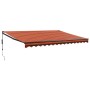 Orange and brown automatic retractable awning 4.5x3 m by vidaXL, Awnings - Ref: Foro24-3154519, Price: 358,11 €, Discount: %