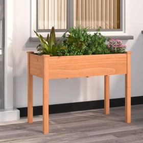 Planter with solid brown fir wood lining 118x59x76 cm by vidaXL, Pots and planters - Ref: Foro24-364234, Price: 86,99 €, Disc...